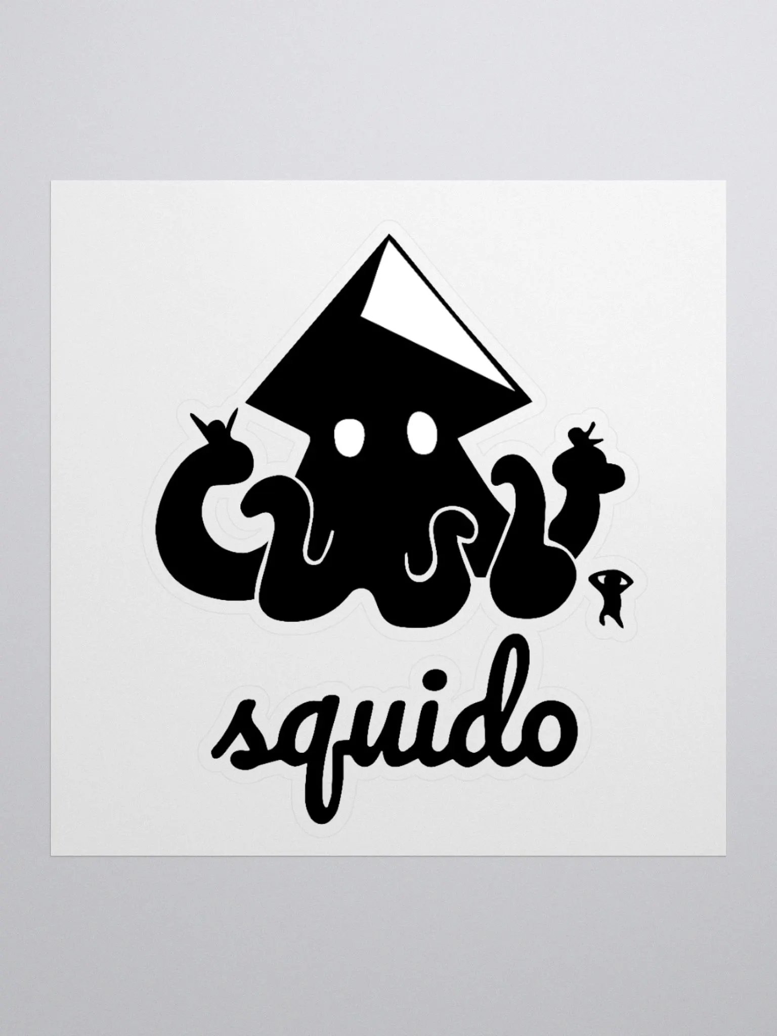Squido Studio Black Logo Stickers product image (1)