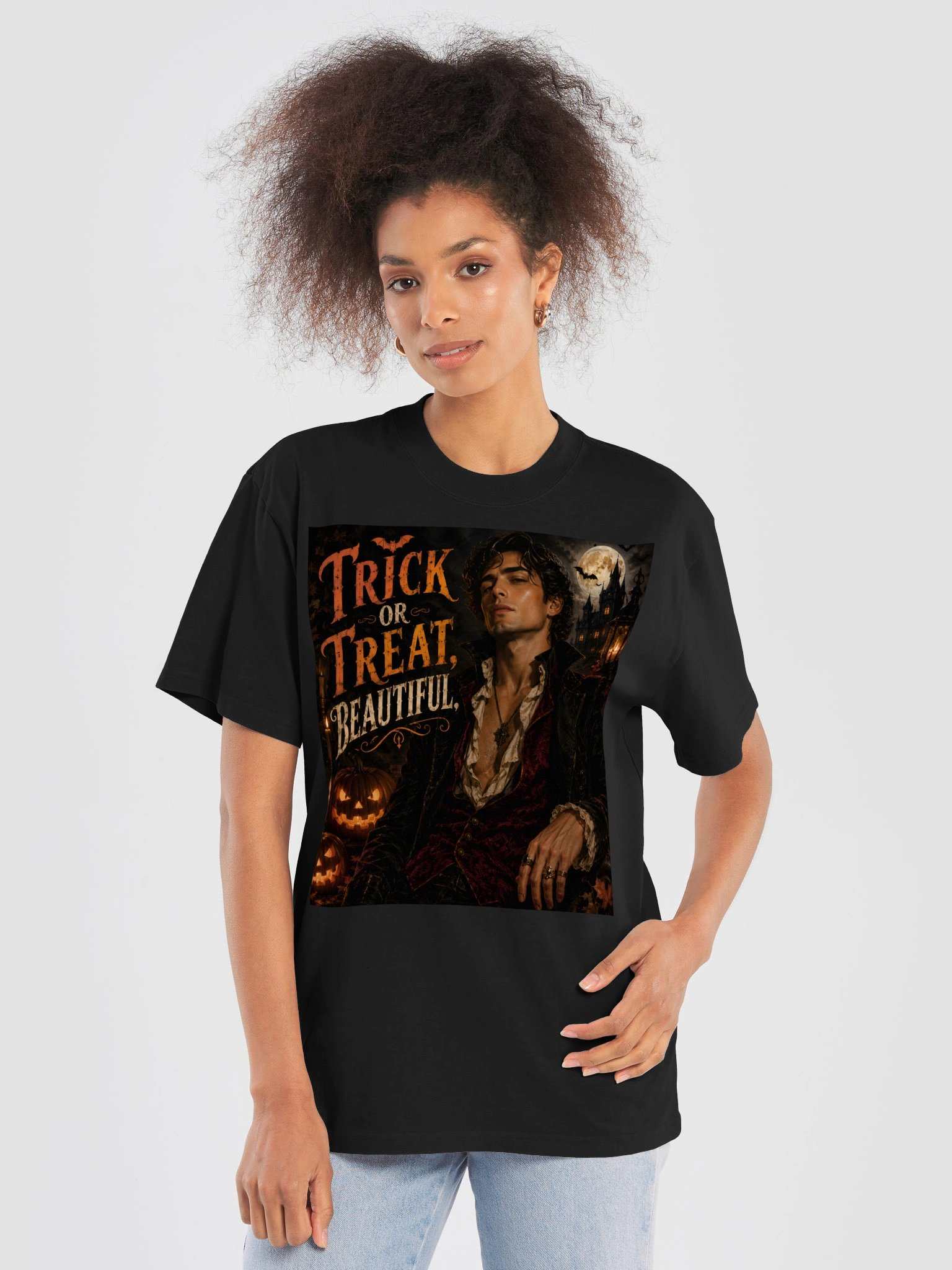 Trick or Treat Beautiful T-Shirt, Gothic Halloween Dark Academia Dark Romance Gift product image (6)
