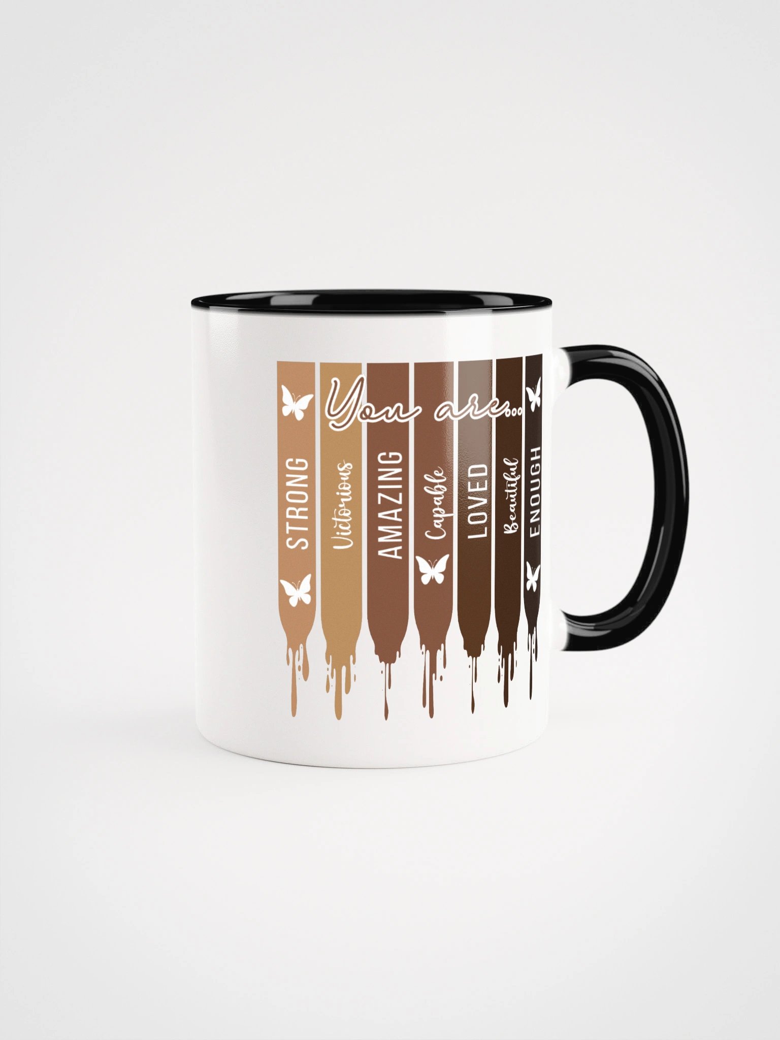 Melanin Stripes Black Accent Mug for Black Women product image (2)