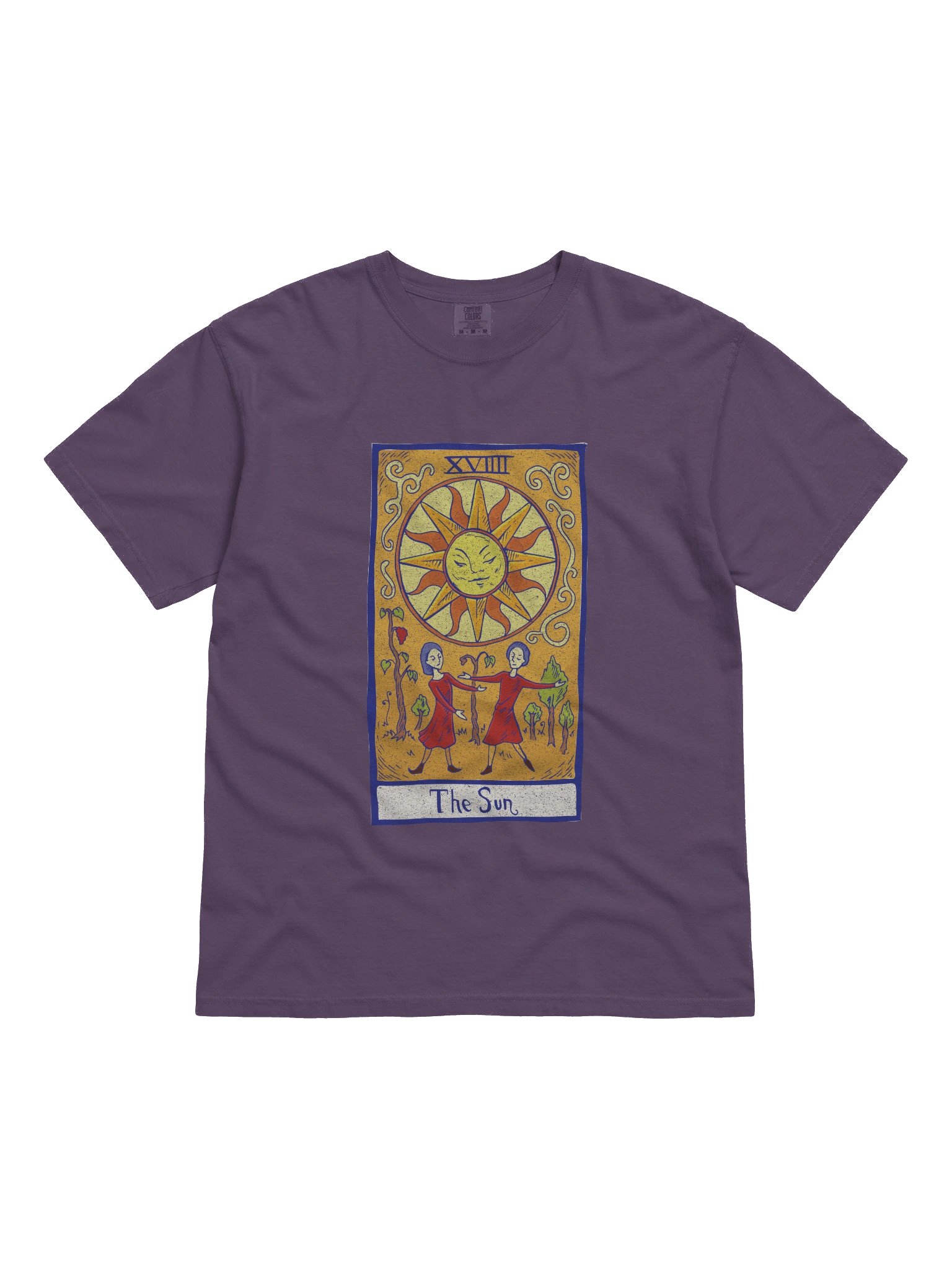 The Sun Tarot Shirt – Vintage Tarot Card Graphic Tee (XVIII) Bright Celestial Design product image (41)