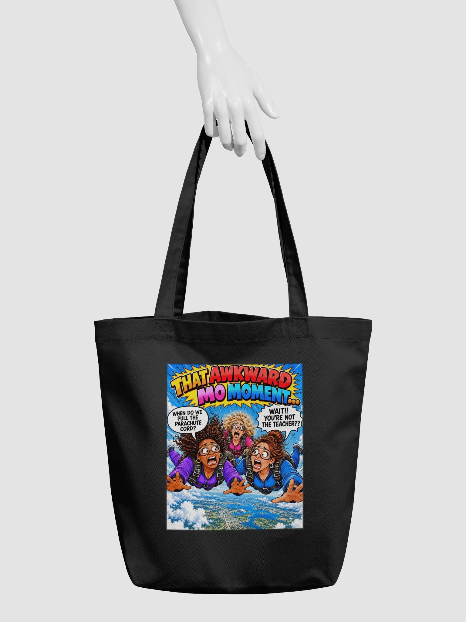 1 Earth Prints Skydiving Ladies Eco Tote Bag product image (5)