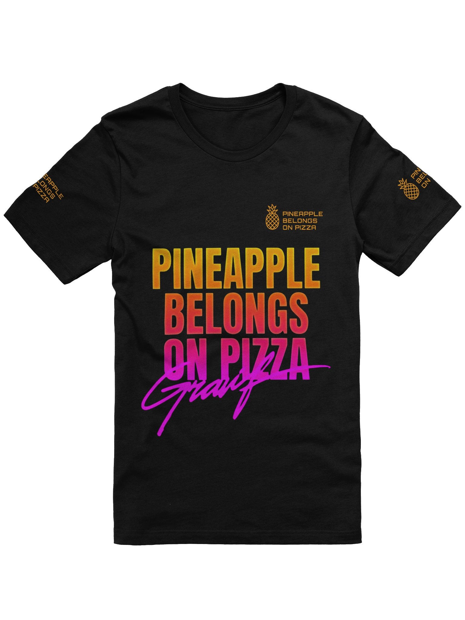 Pineapple Belongs On Pizza — Statement Graphic Tee product image (1)
