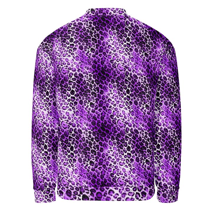 Purple Leopard Pattern Bomber Jacker product image (2)