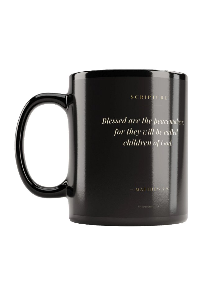 Matthew 5:9/Blessed are the Peacemakers Mug (Black) product image (1)