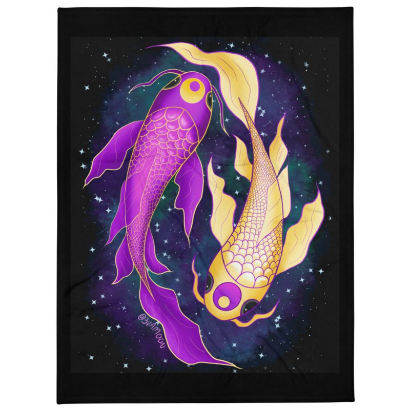 Moonie Koi Throw Blanket product image (1)