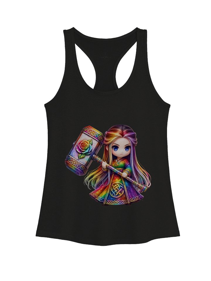 Rainbow Chibi Warrior Racerback Tank product image (2)