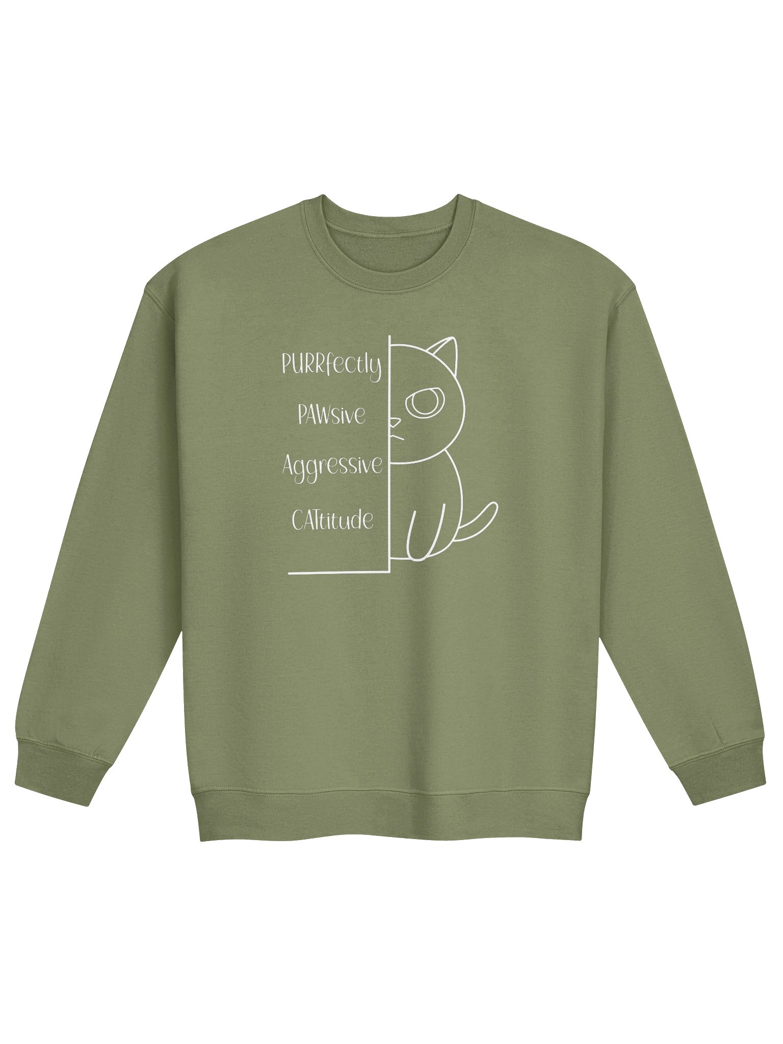 Passive Aggressive Cattitude - Unisex Adult Sweatshirt product image (1)