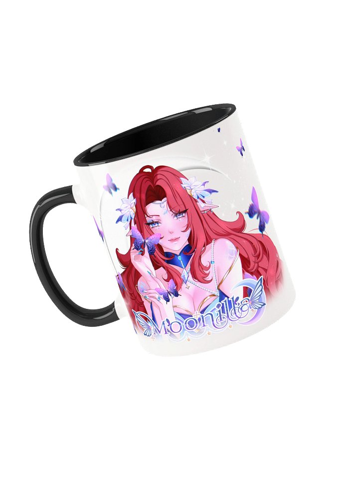 Moon Mermaid Butterfly Dream Mug (Colored Inside, Right Handed) product image (1)