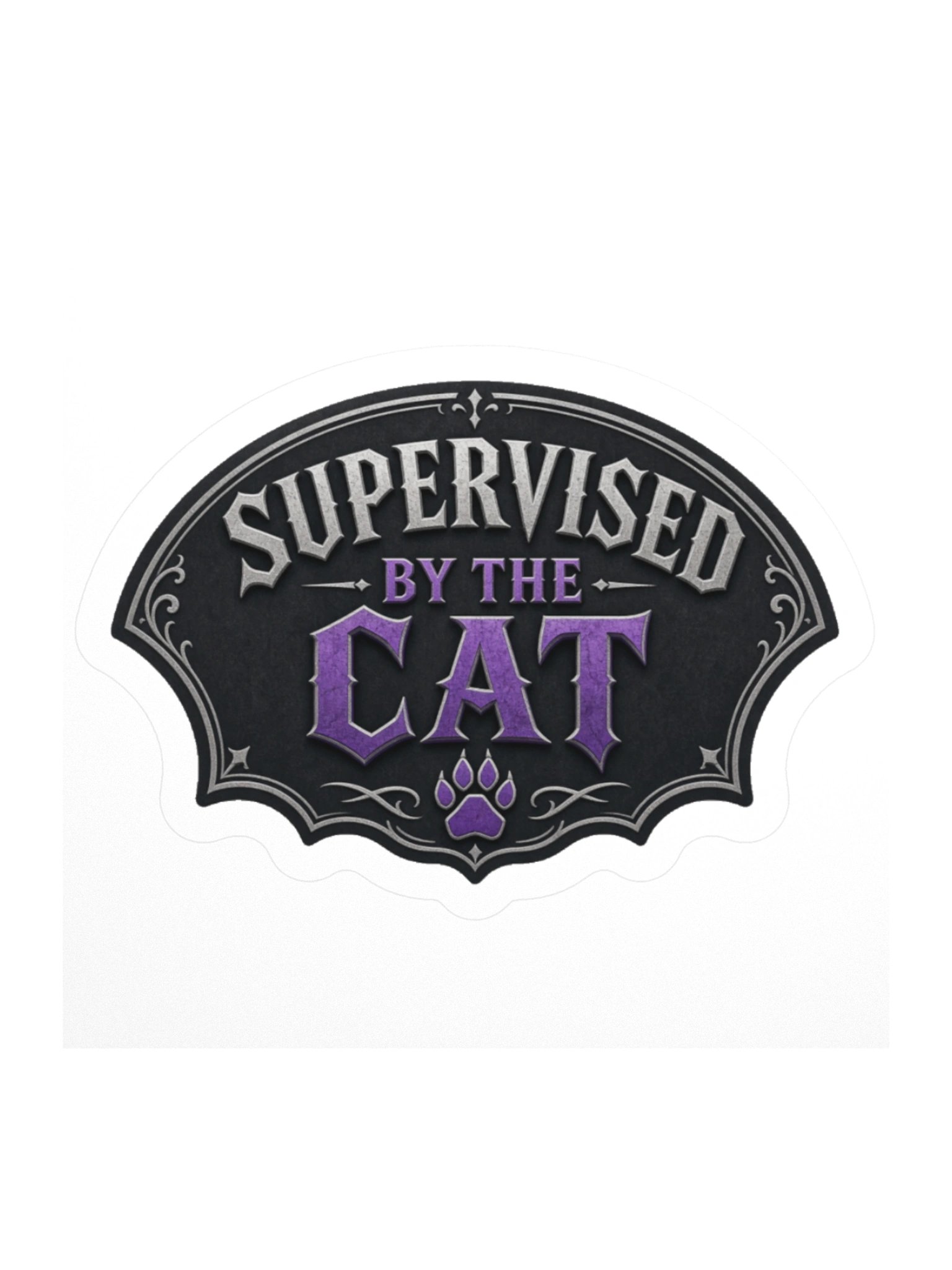 Supervised by the Cat Sticker product image (2)