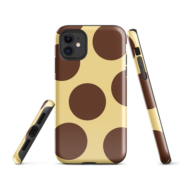 big polka brown i phone case product image (1)