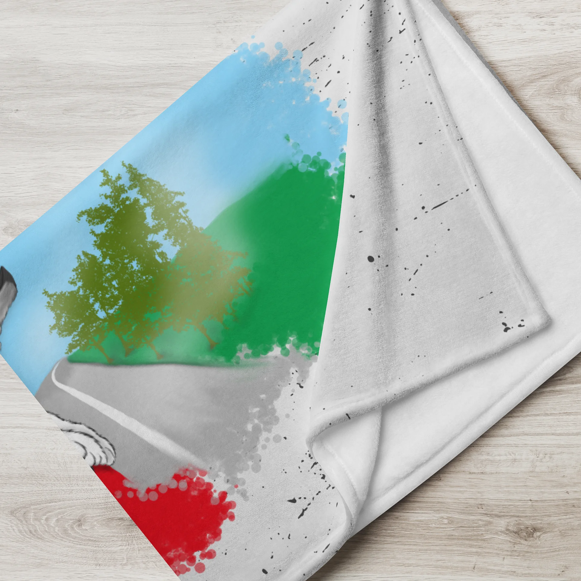 "Dog looking out car window" Throw Blanket product image (2)