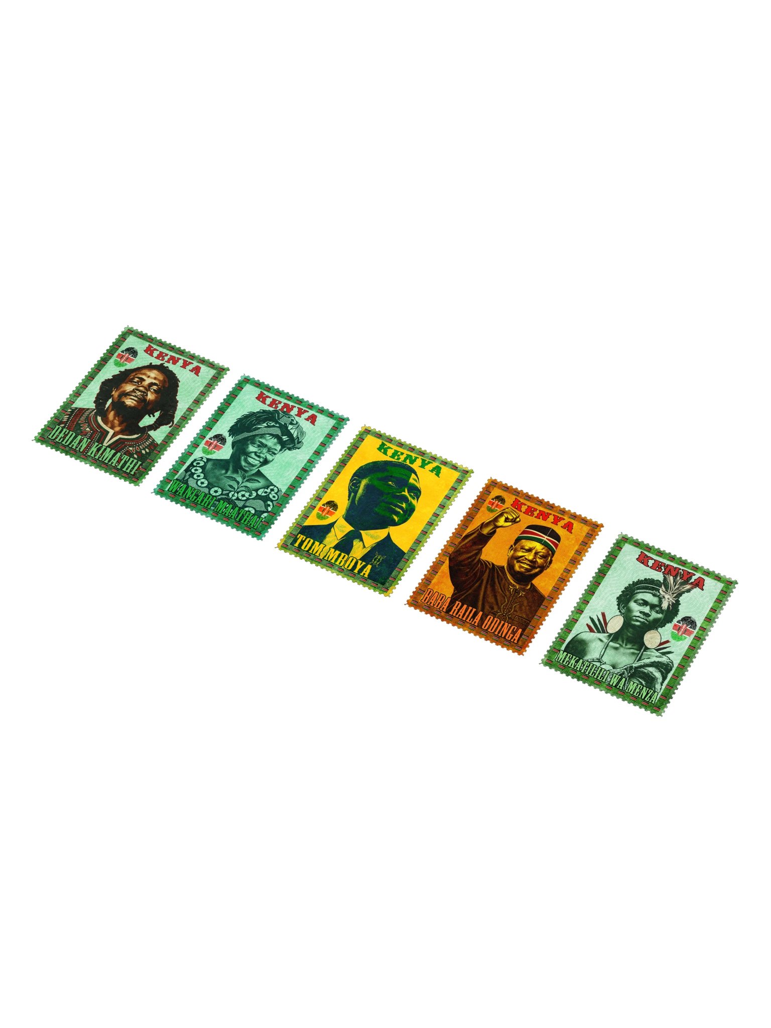 Kenya Heroes Vintage Stamp Sticker Set | Mashujaa Day Gift product image (2)