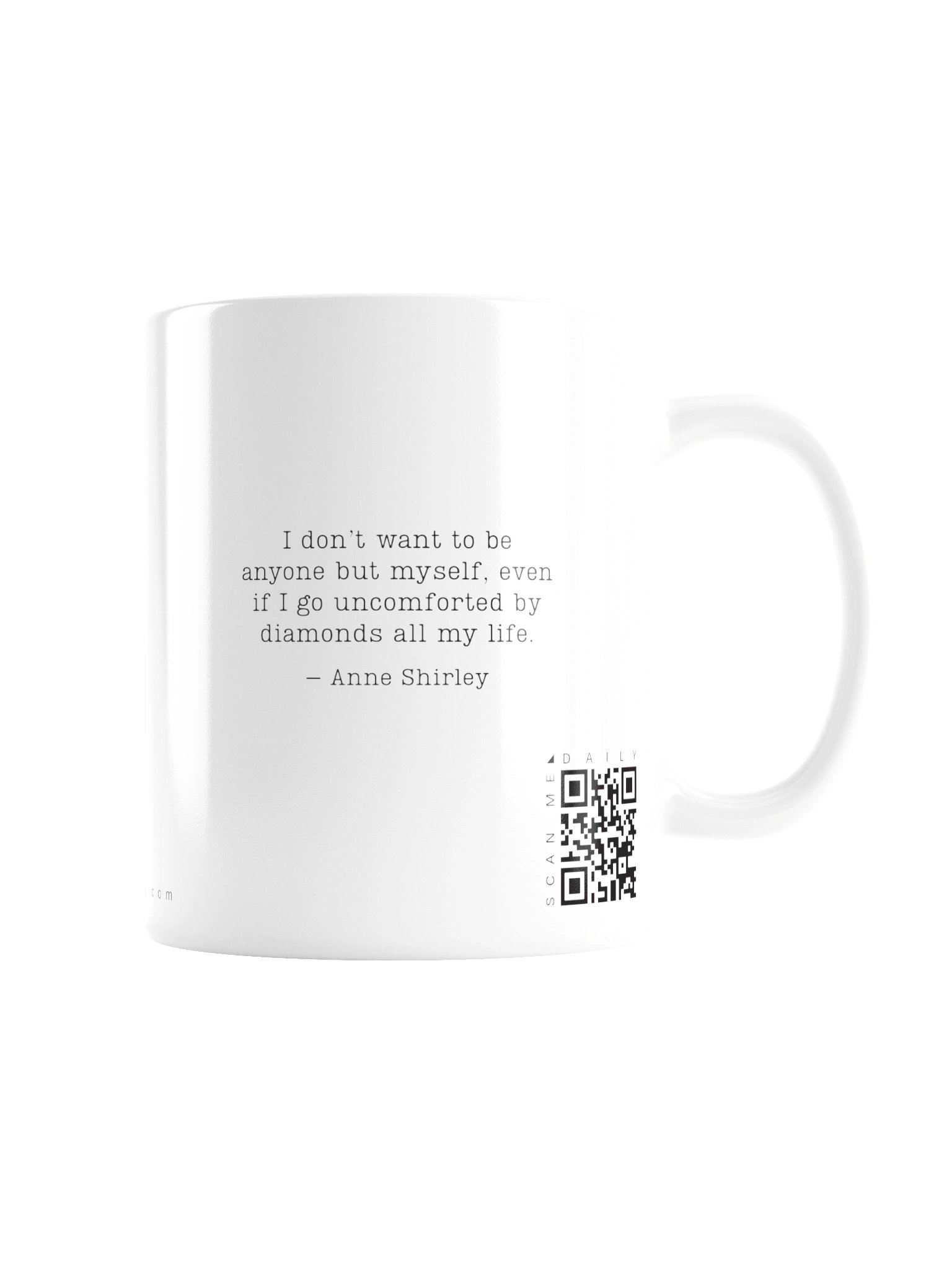 <i>Diamonds</i> • QR Mug<br /> With 160 Daily Quotes<br /> <small>Quotes from beloved novel<br />Anne of Green Gables (1908)</small> product image (2)