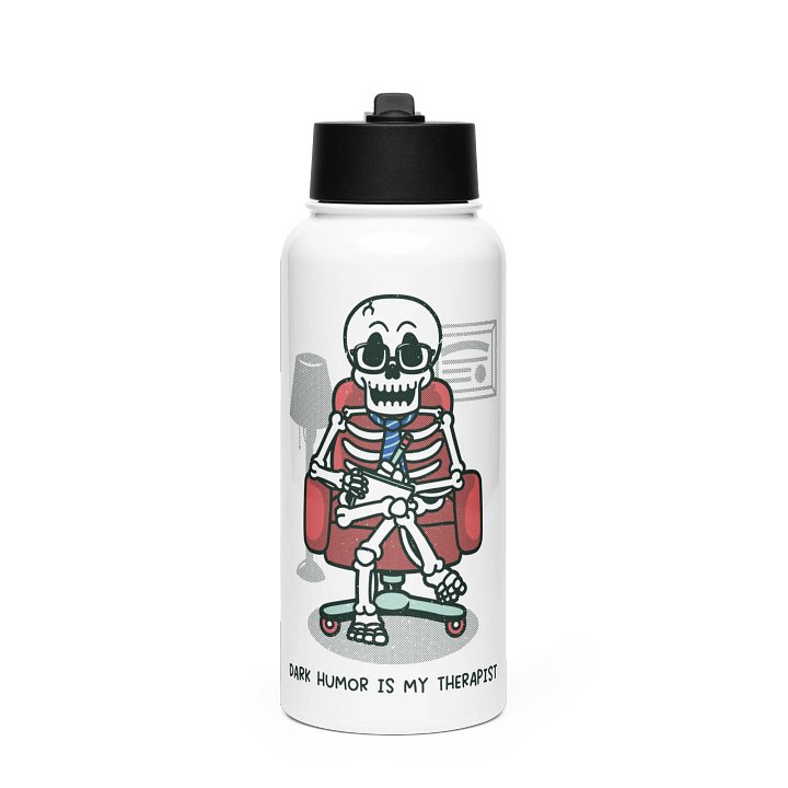 Dark Humor Is My Therapy Water Bottle product image (1)