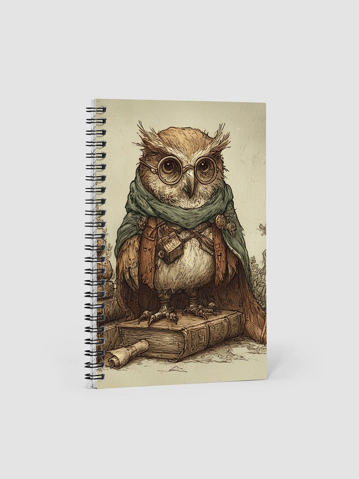 Archivist Owl Spiral Notebook product image (1)