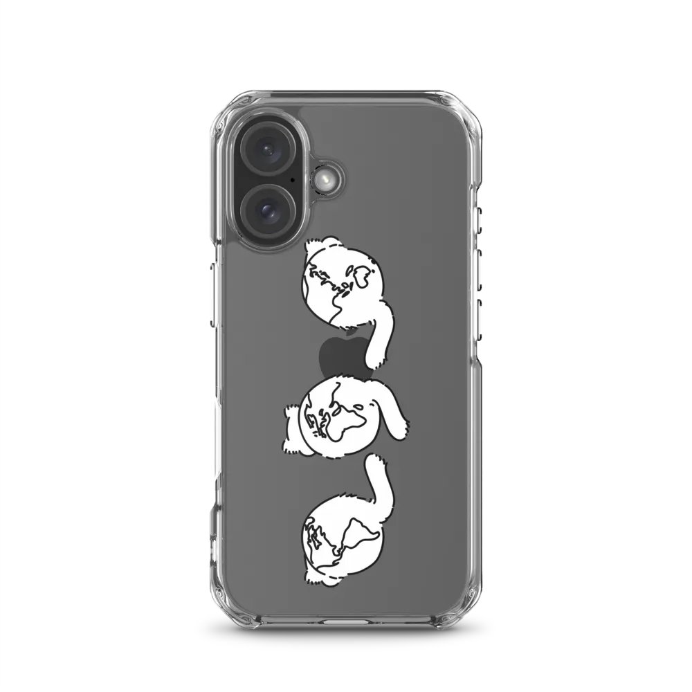 Planet Manul Trio - Clear iPhone Case product image (1)