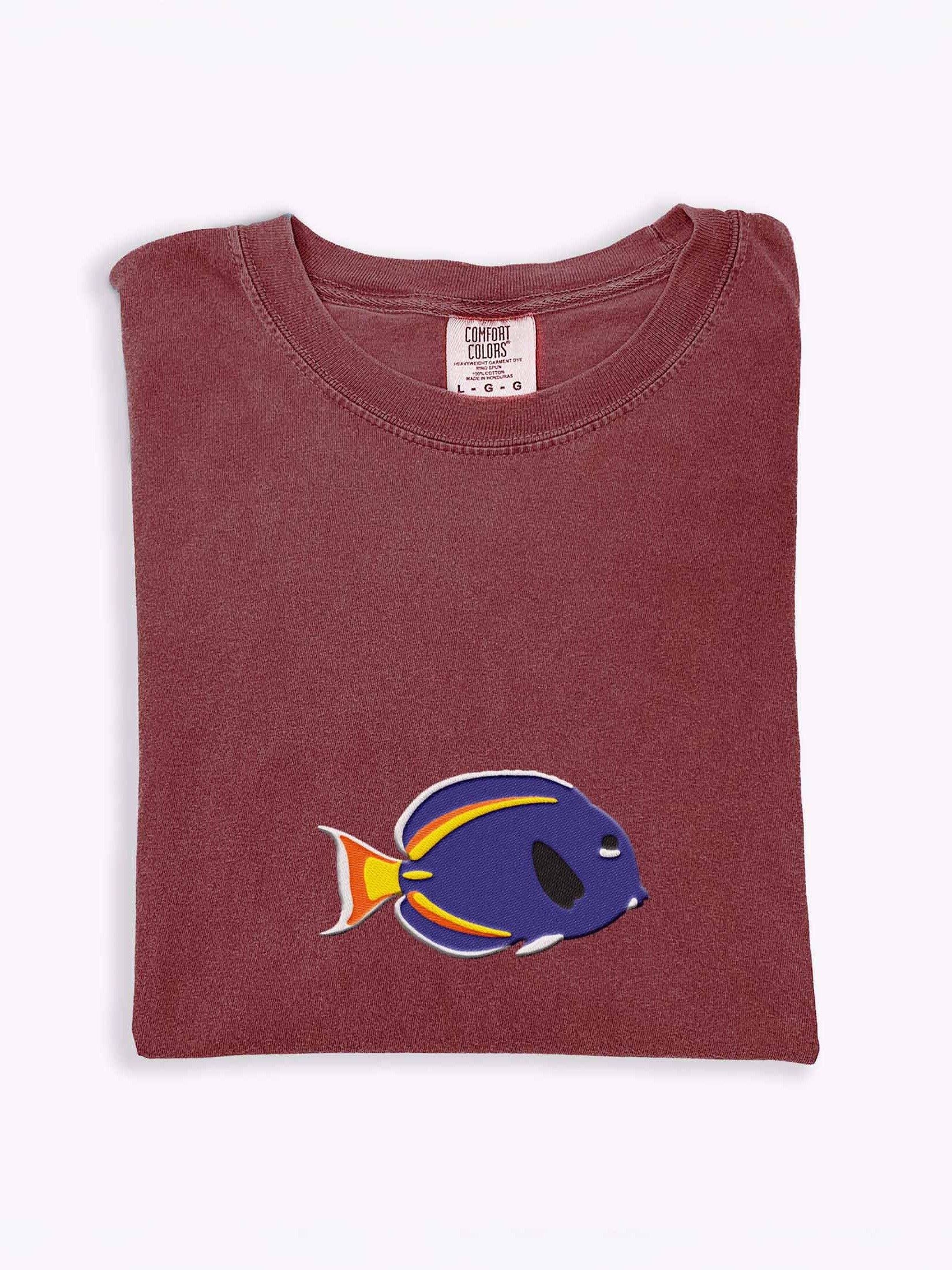 Hybrid Gold-Rim Tang Embroidered Premium Shirt | Saltwater Reef Aquarium Fish & Marine Life Apparel product image (1)