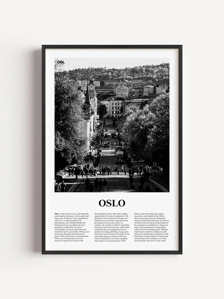 Oslo 02 Newspaper Poster | Framed product image (1)