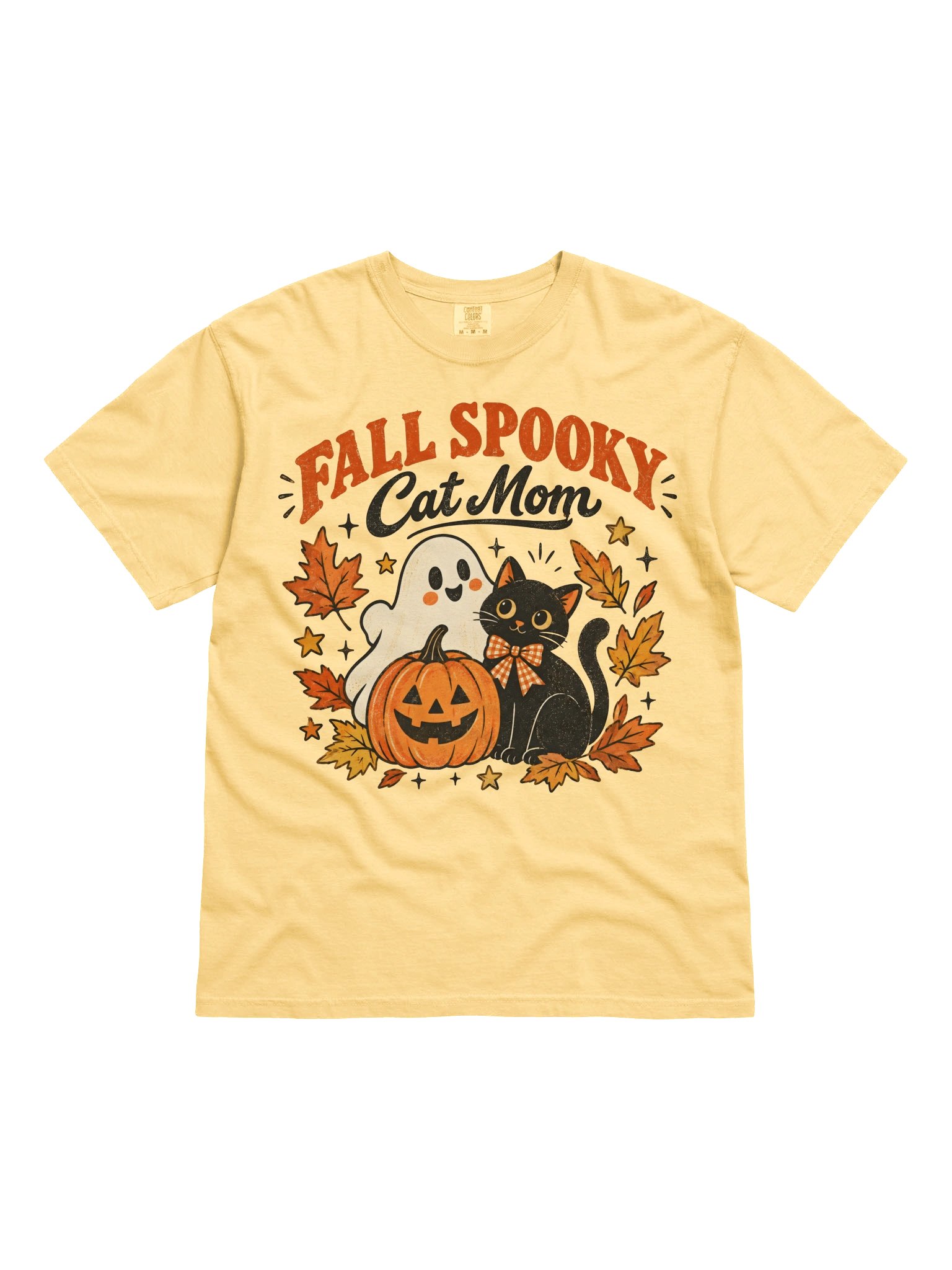 Fall Spooky Cat Mom Halloween Tee product image (1)
