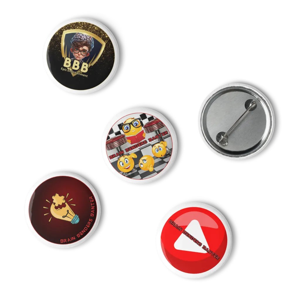 5 Brain Benders Banter Pin Set product image (15)