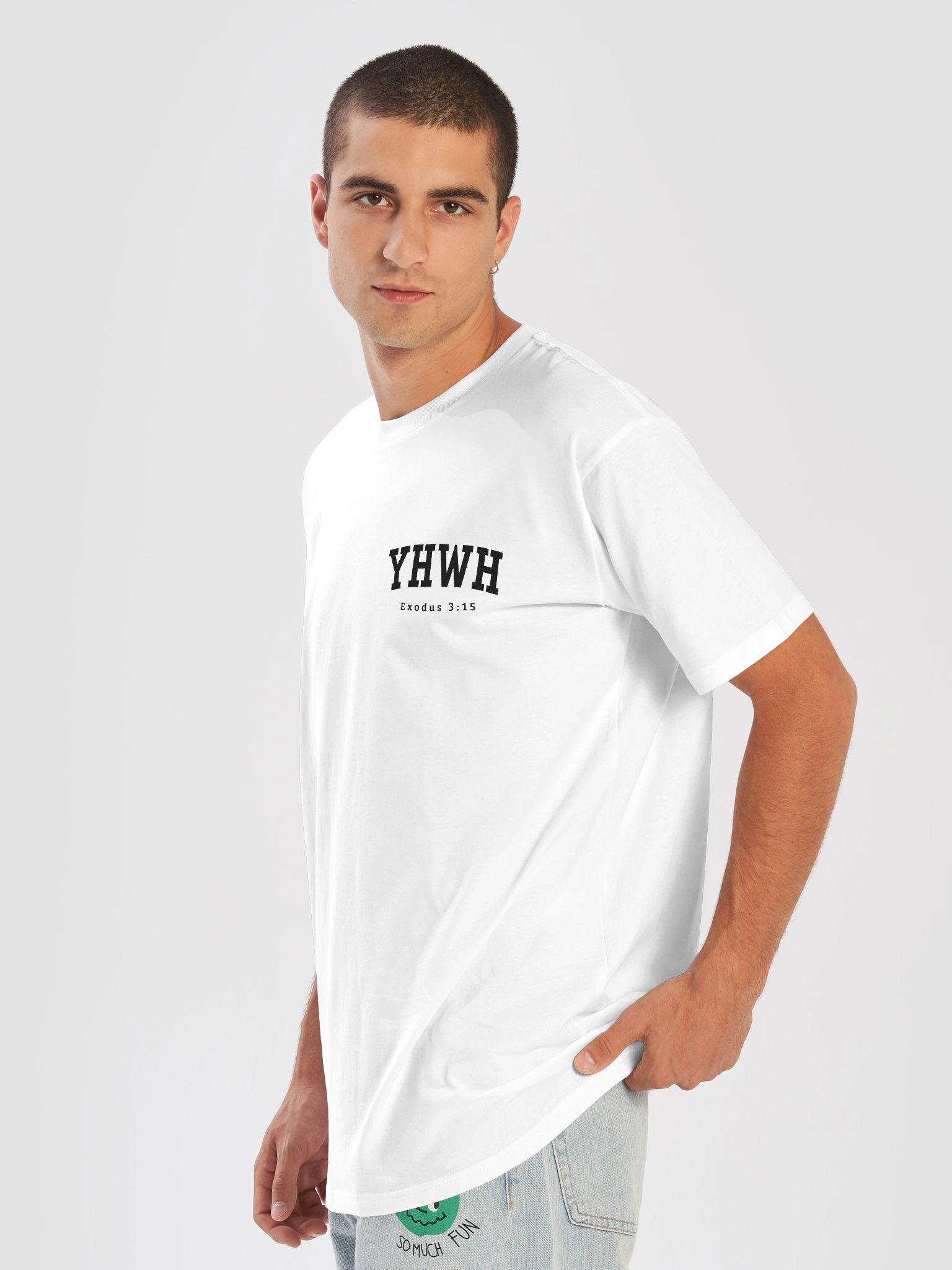 YHWH White T-shirt product image (7)