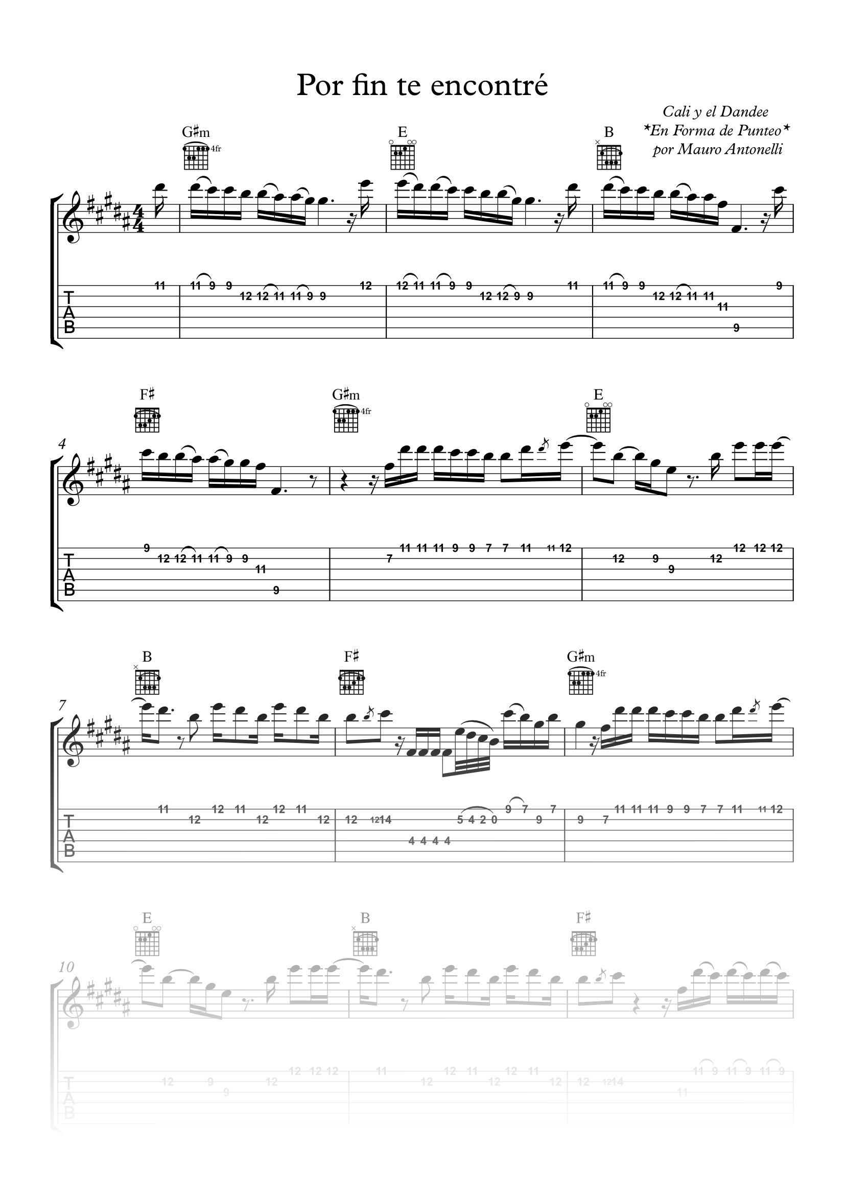 Por fin te encontré - Partituras + Tabs + Acordes + Pistas product image (1)