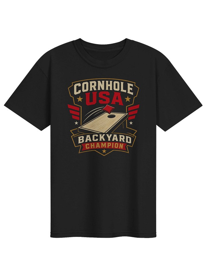 Cornhole USA T-Shirt | Bold Backyard Champion Patriotic Tee product image (1)