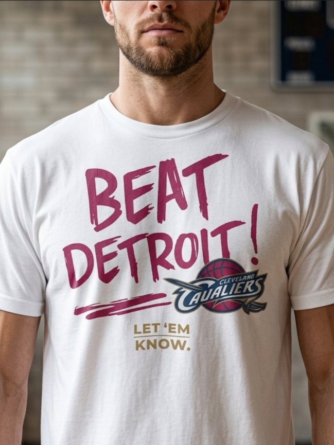 Beat Detroit Shirt - Let 'Em Know Cleveland Basketball Fan Tee T-Shirt product image (1)