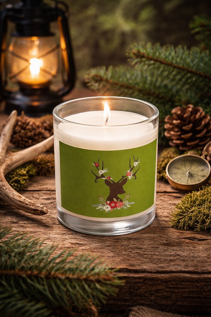Floral Deer Soy Wax Candle product image (1)