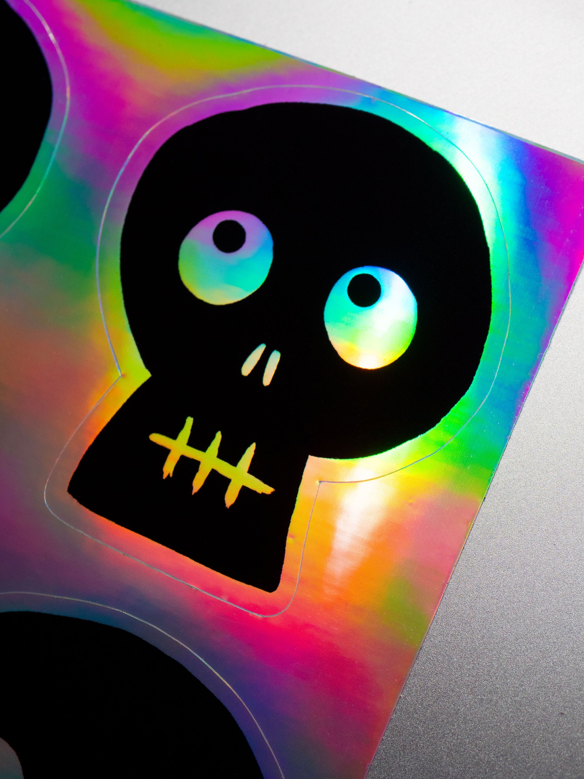 HOLOGRAPHIC STICKER SHEET - SKULLS product image (7)
