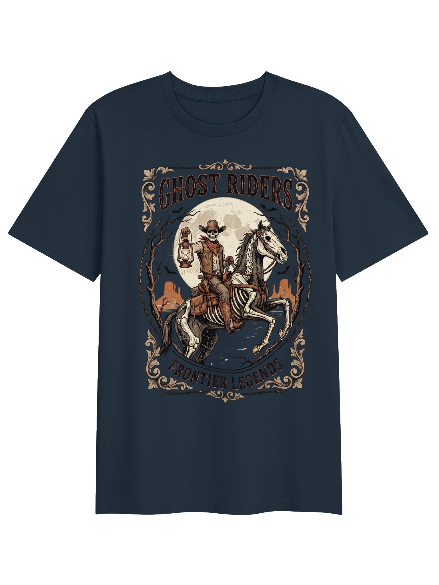 Ghost Riders Skeleton Cowboy Halloween T-Shirt product image (15)