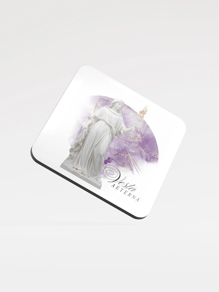 Vesta Glossy Cork Coaster (purple) product image (1)
