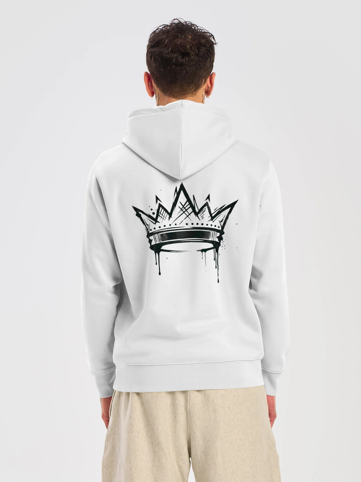 ONE KING True Crown Premium Street Hoodie black print product image (4)