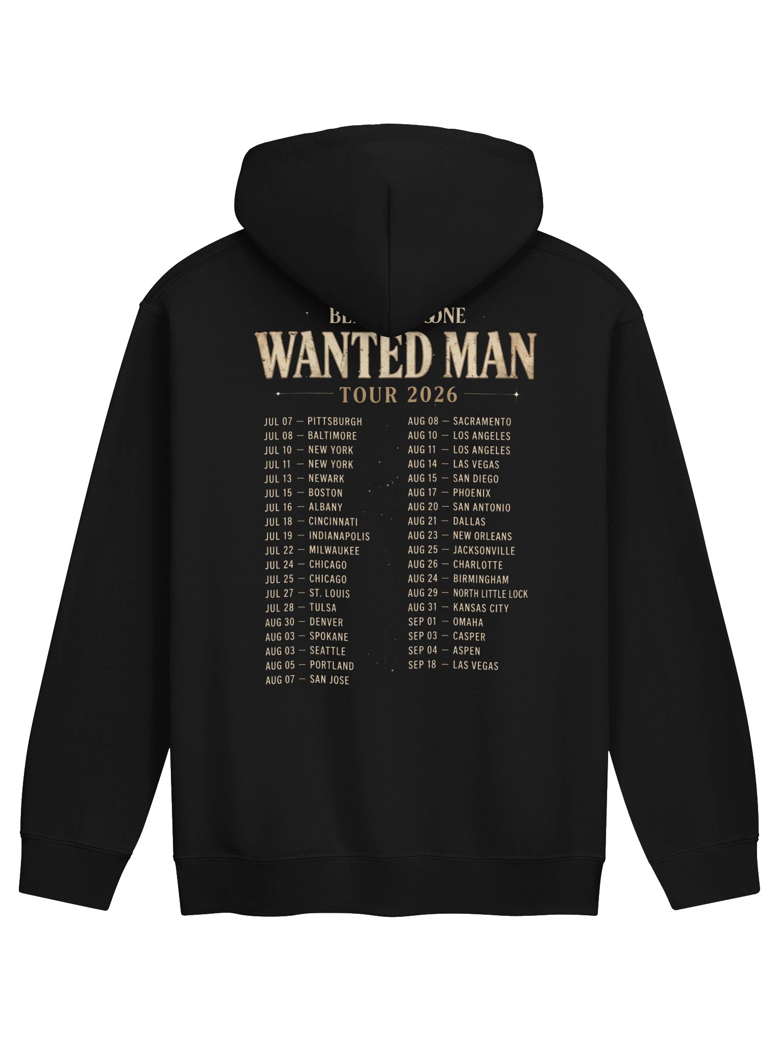 Benson Boone Wanted Man Tour 2026 Hoodie product image (2)