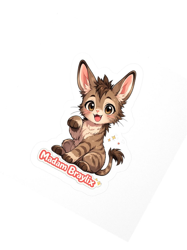 Madam Braylix the CatKey Kiss Cut Sticker! product image (2)
