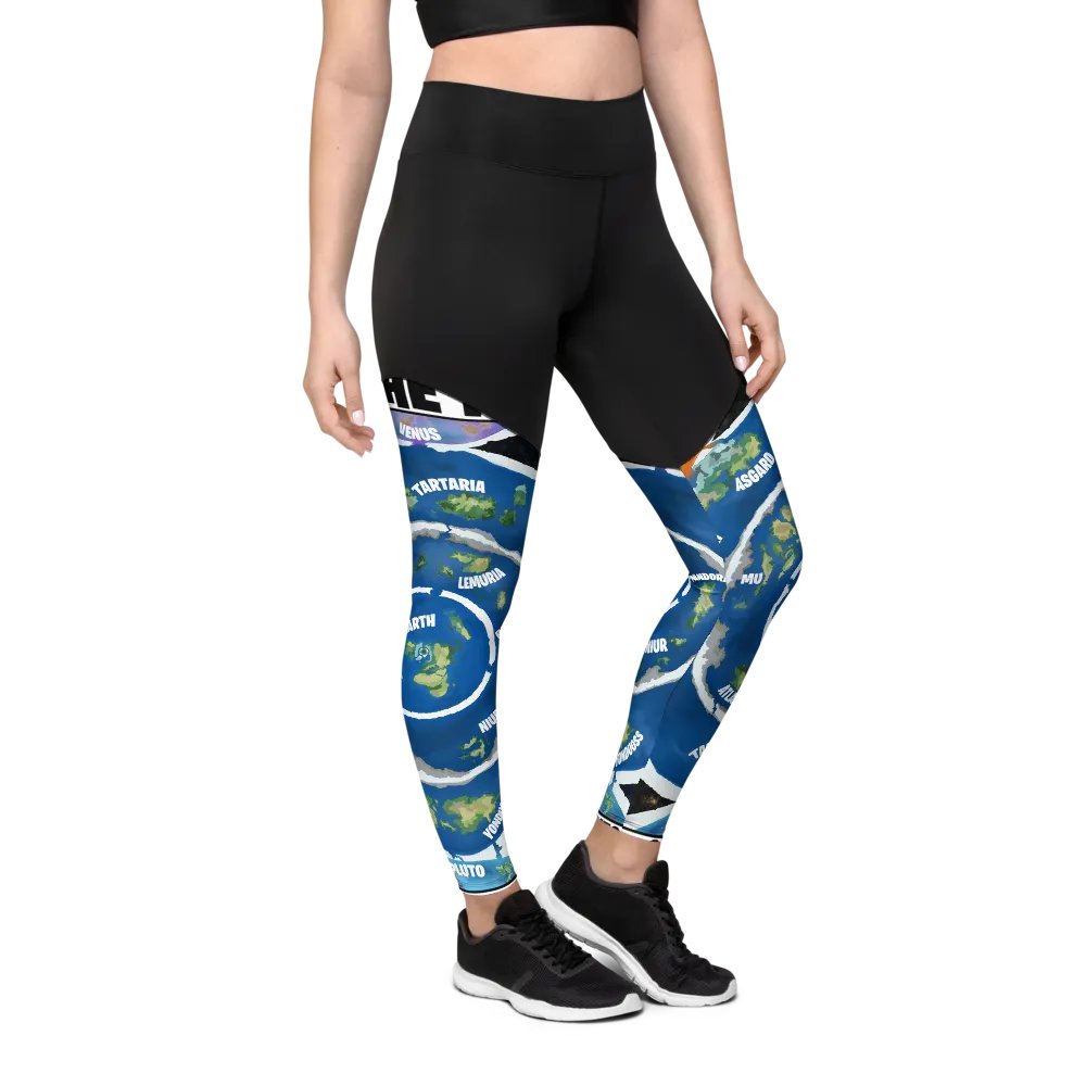 All-Over Print Sports Leggings Beyond The Ice Wall Map product image (7)