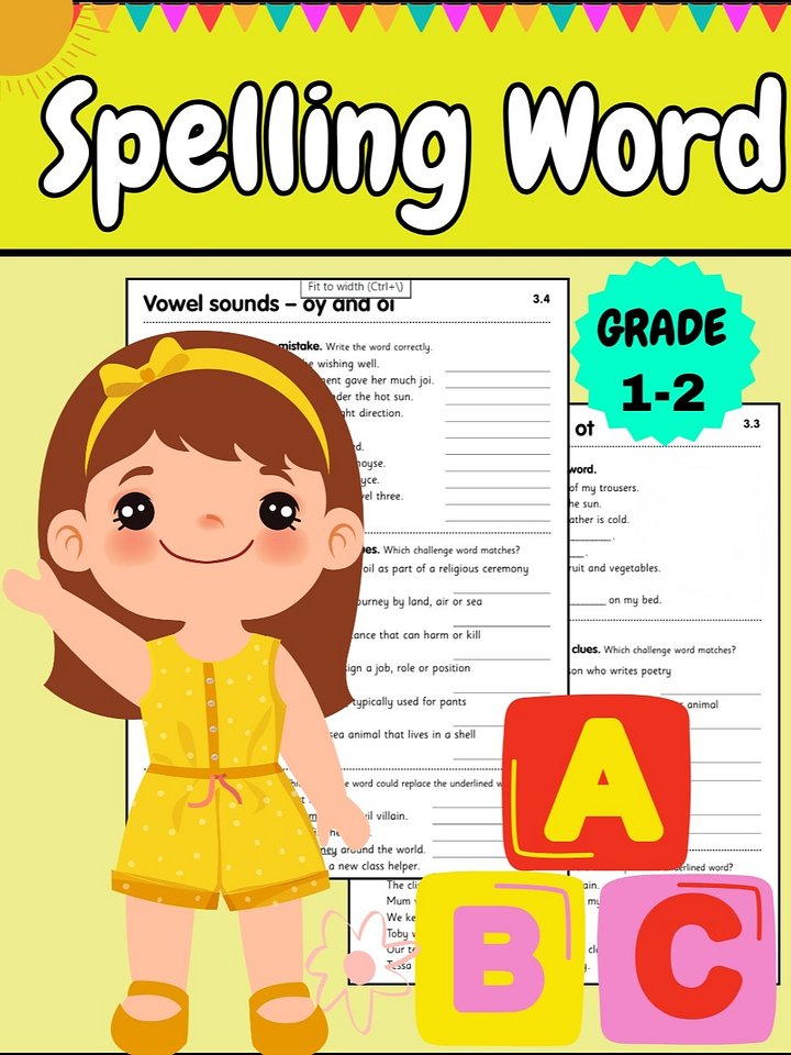 Spelling Word grade grade 1-2 product image (1)