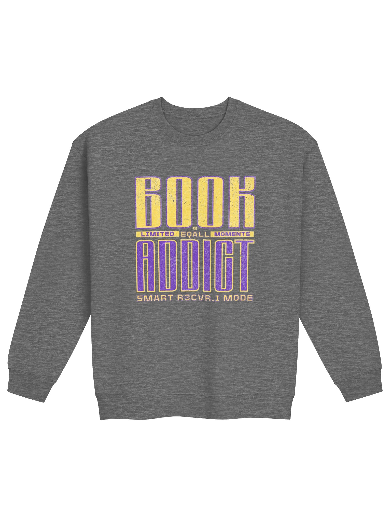 BOOK Addict Moments Gildan Sweatshirt_R3CVR.i mode by EQALL® Essentials_Blue / Yellow product image (1)