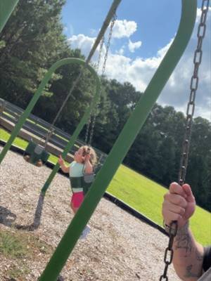 Lily Really Enjoys The Swings Now #Lily #Swings #Playground #LilyMae #daughter #princess