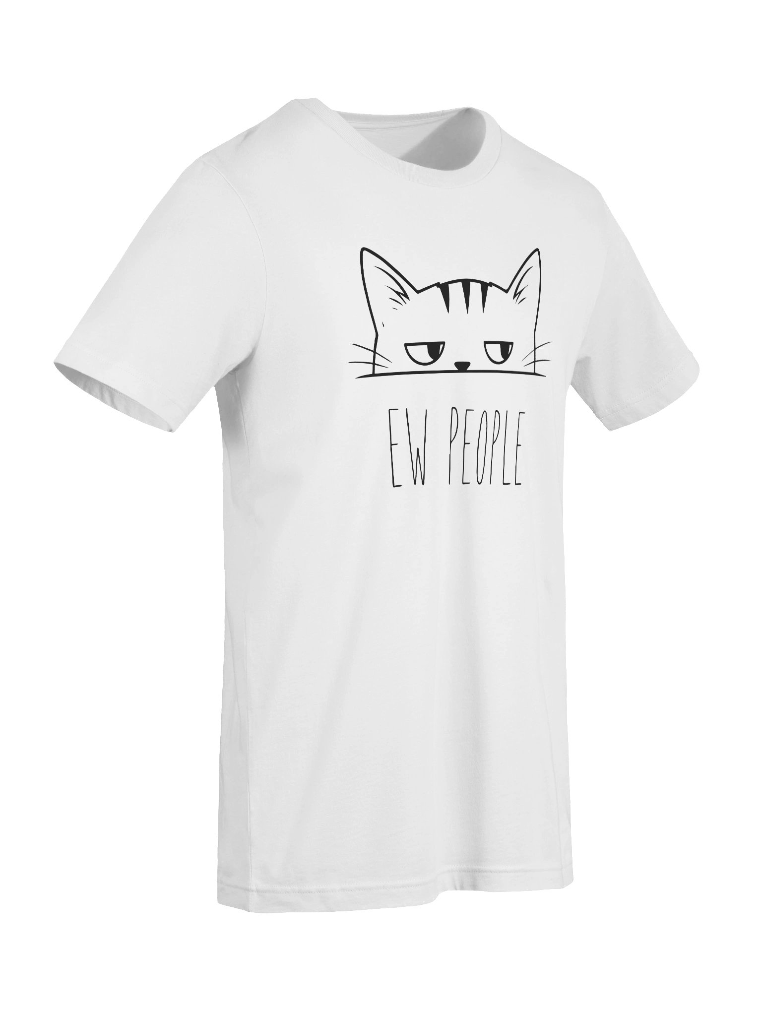 Ew People Cat T-Shirt | Funny Anti Social Cat Meme Tee for Introverts and Cat Lovers product image (8)