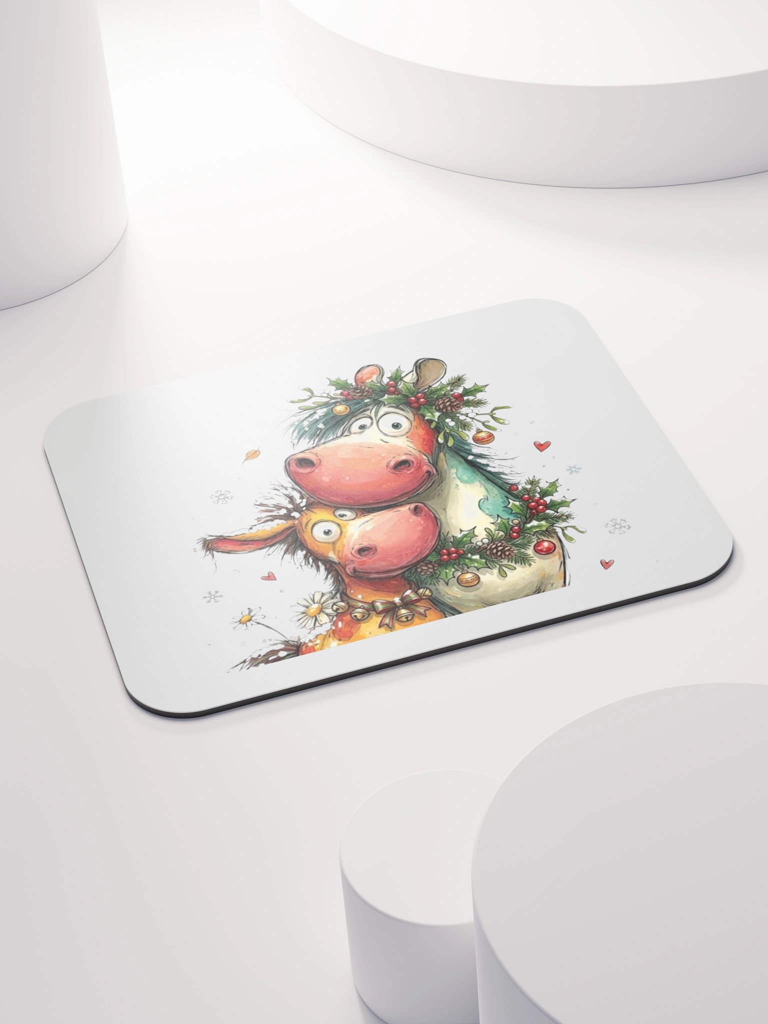 Whimsical Christmas Horses Mouse Pad product image (4)