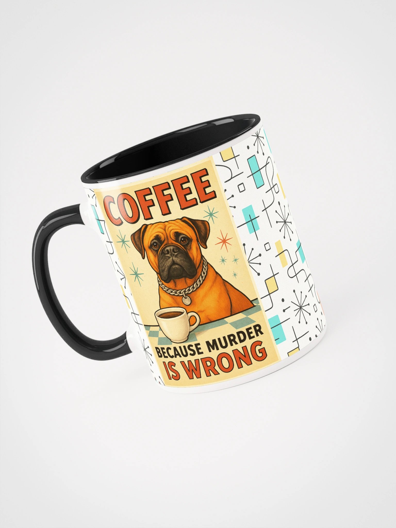 Coffee Because Murder Is Wrong Bullmastiff Mug | Funny Dog Coffee Cup product image (3)