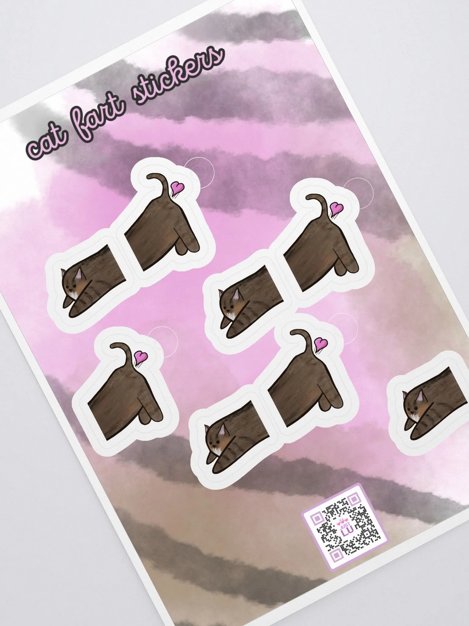 CAT FART Sticker Sheet product image (1)