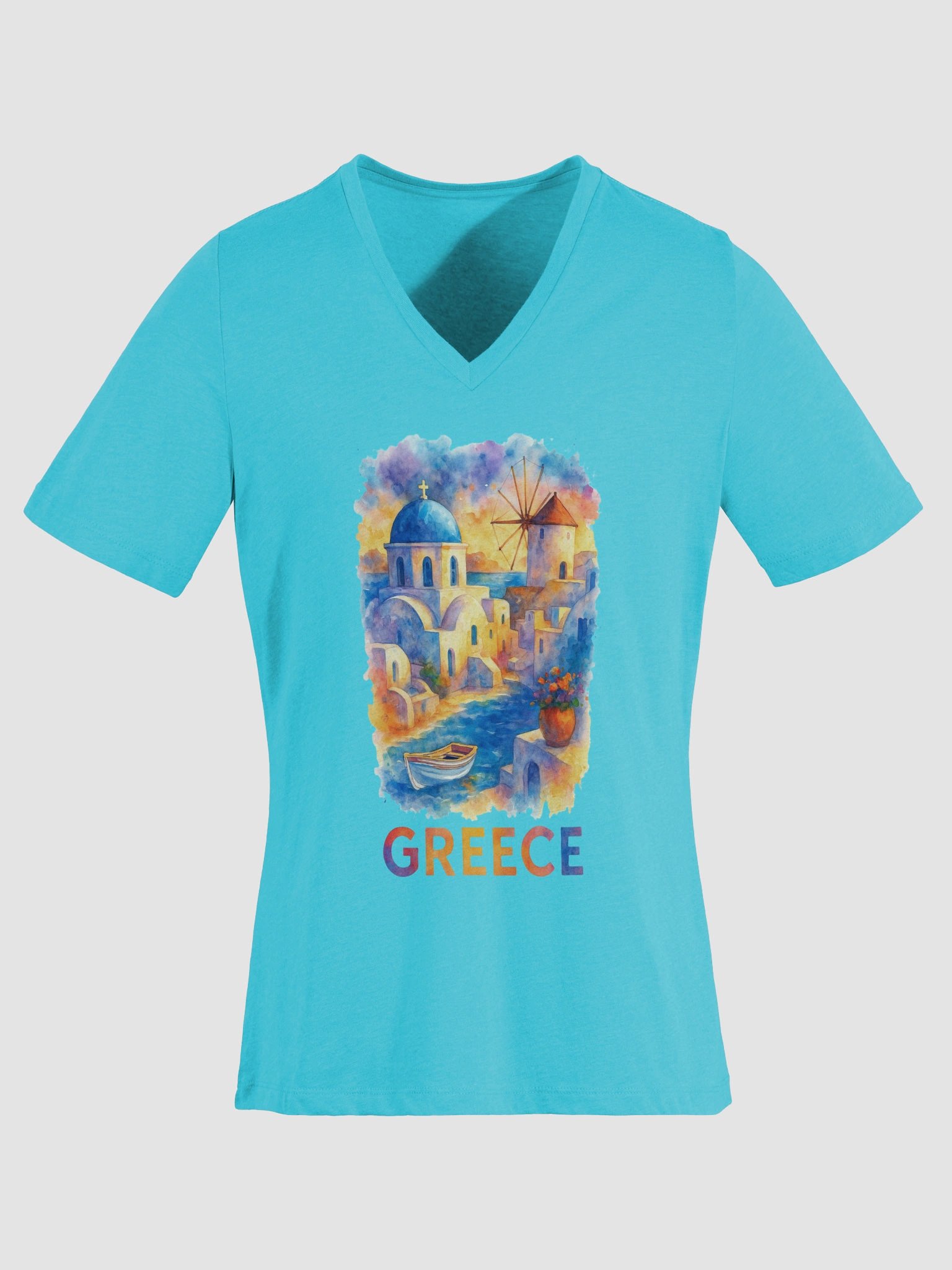 Greece – Women’s V-Neck Tee product image (37)