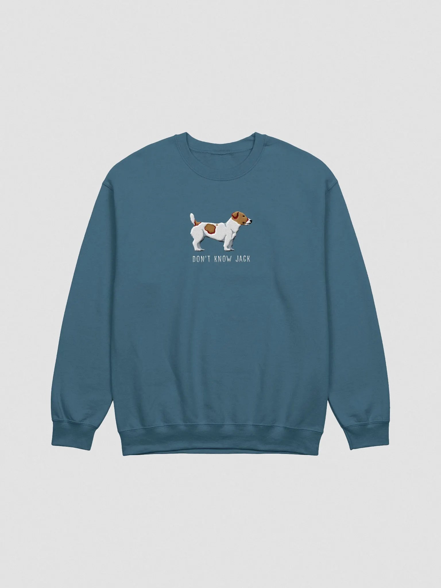 Don't Know Jack Sweatshirt (Embroidered) of a Jack Russell Terrier product image (4)