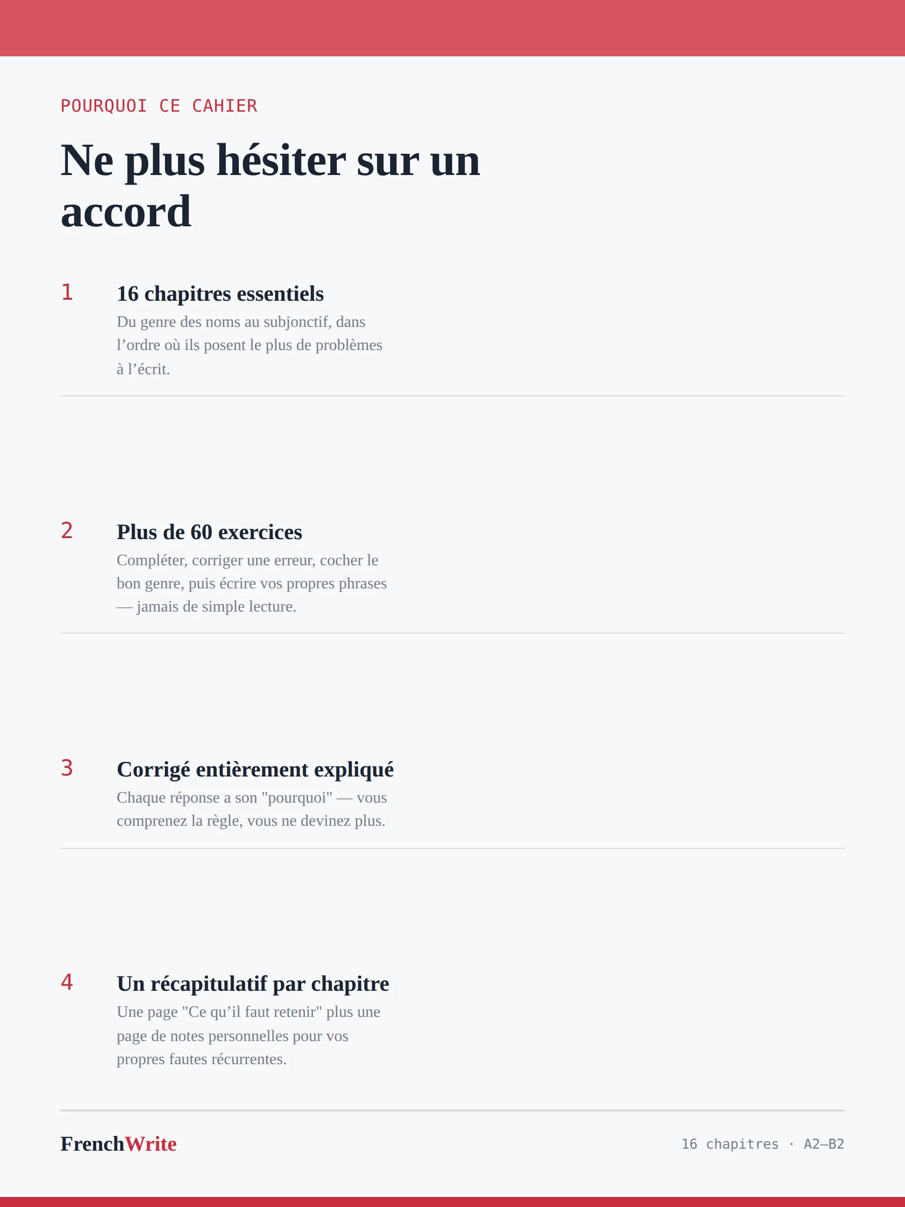 Cahier de grammaire française — PDF (A2–B2) product image (2)