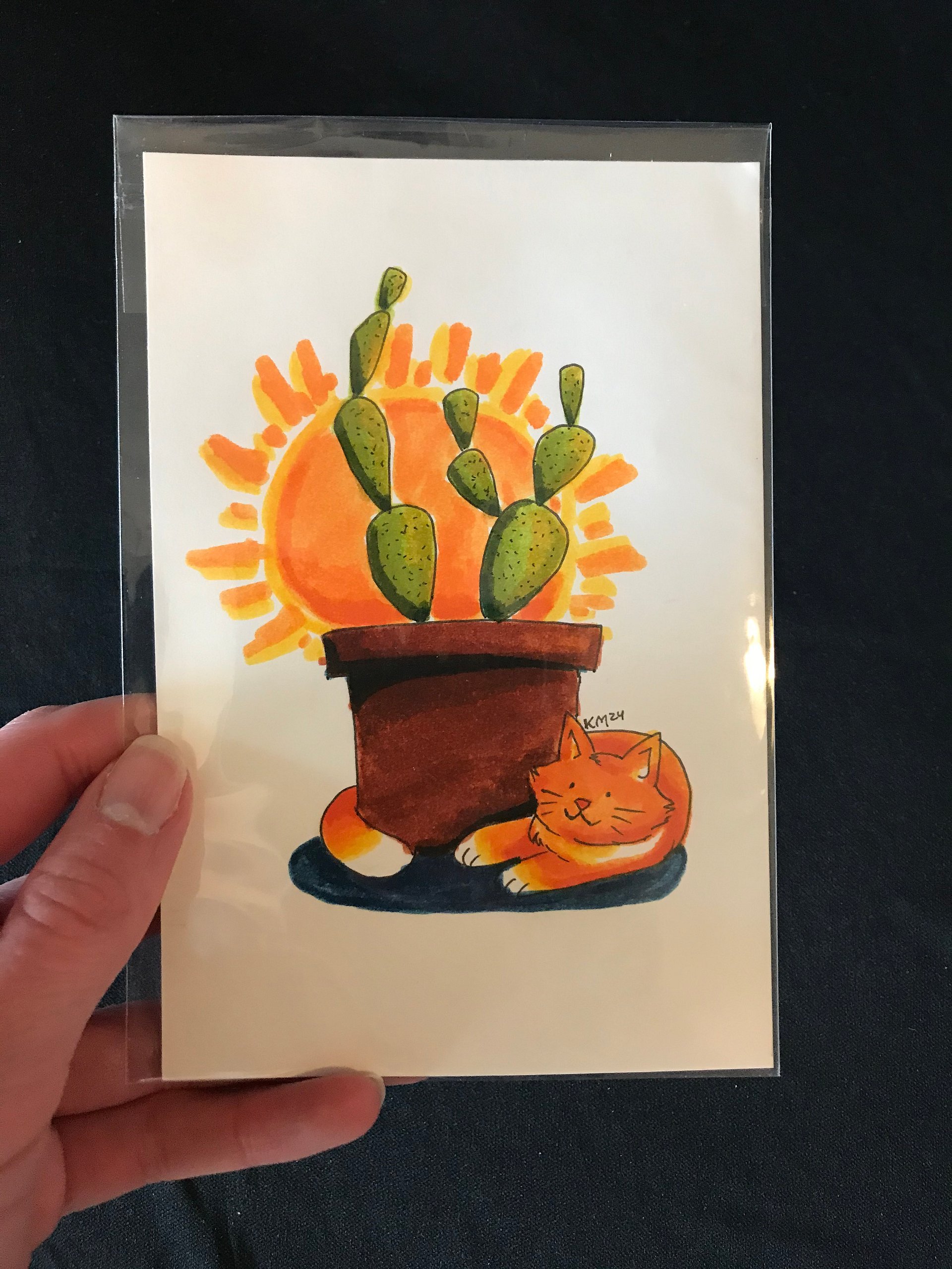 Cactus Cats Original Marker Illustrations product image (4)