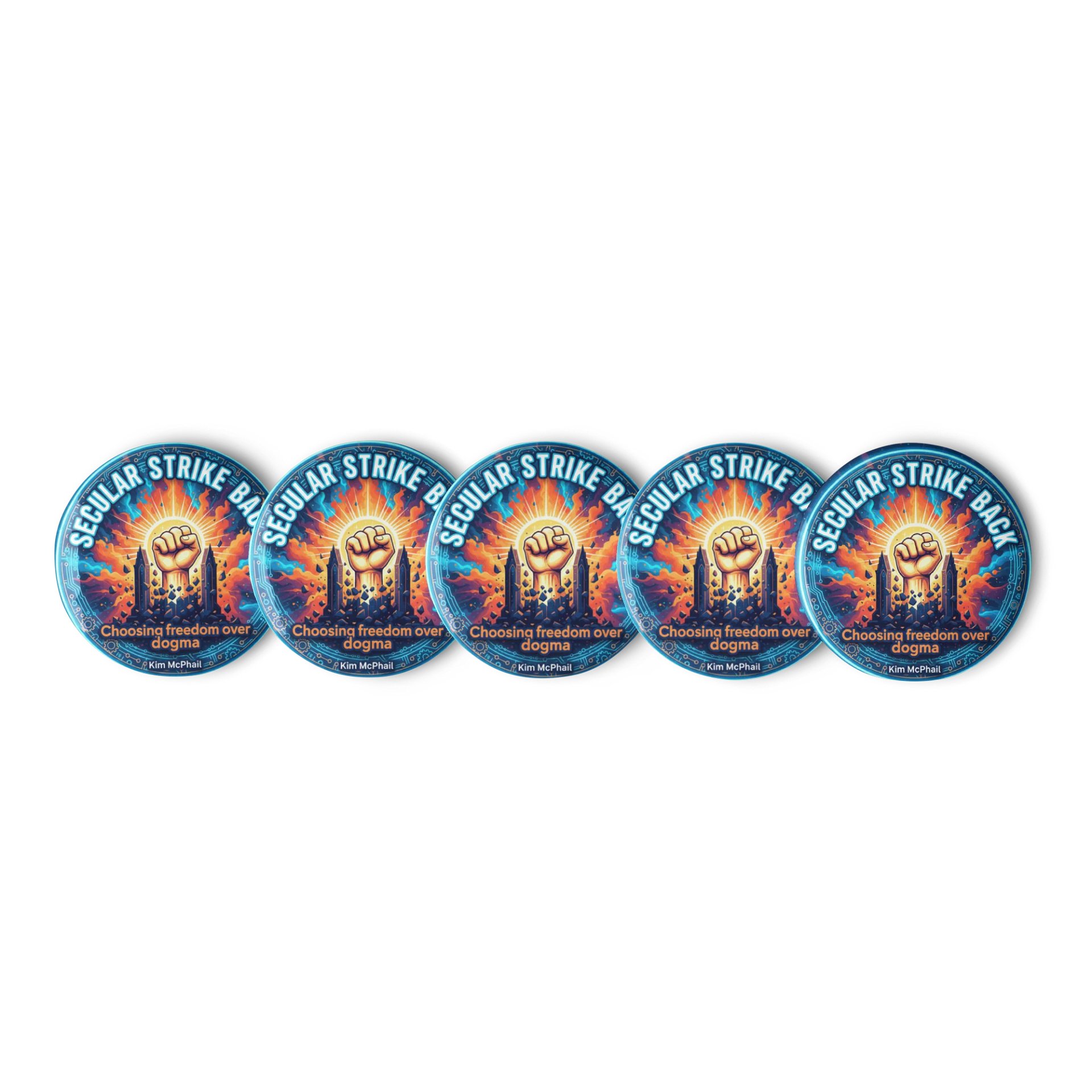 Freedom Fist Pin Buttons Set product image (1)