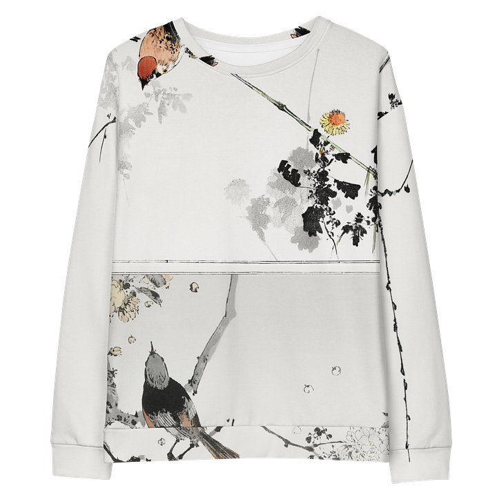 Japanese Swallow Birds All-Over Print Unisex Cotton Sweatshirt product image (1)