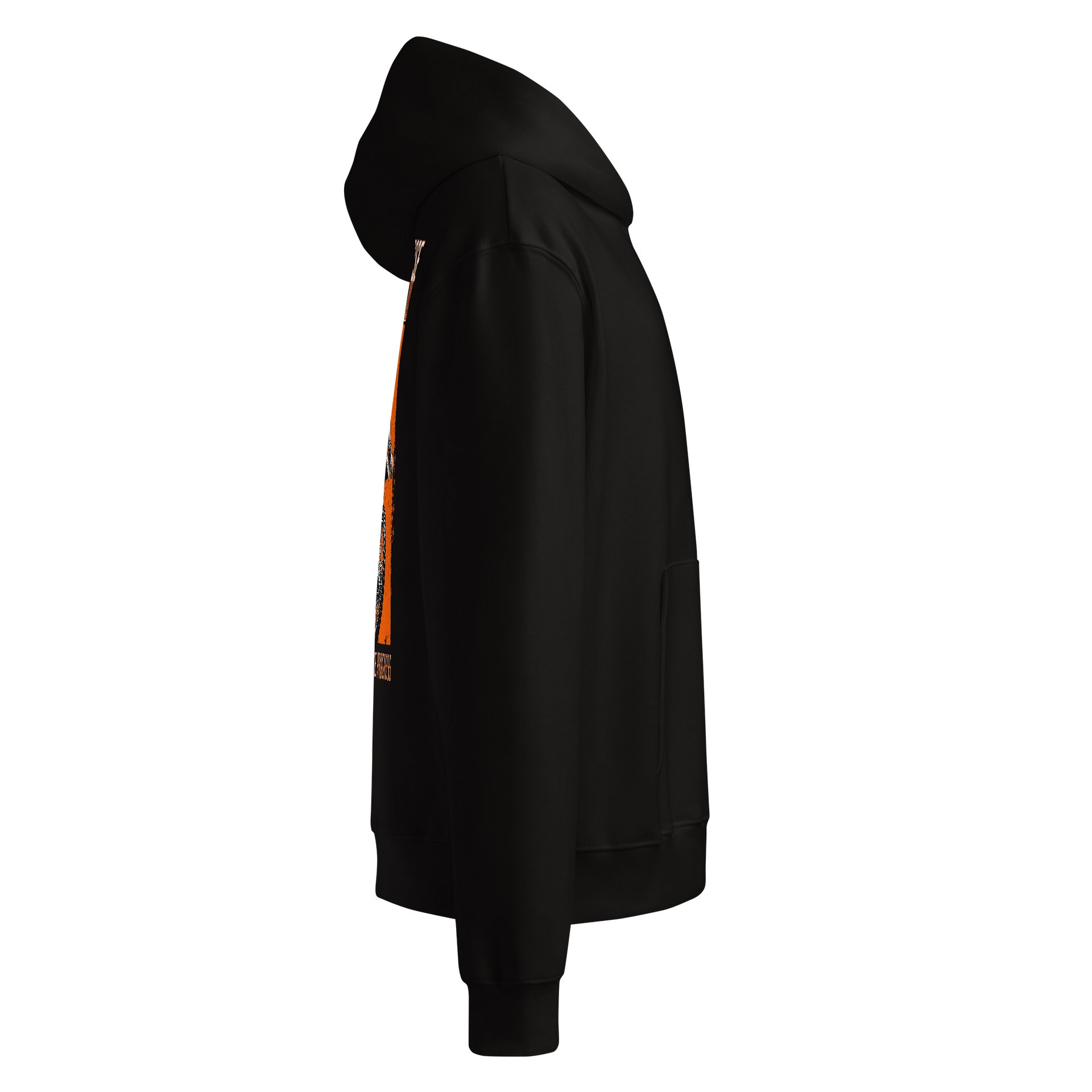 Urban Unisex Bella Champ Motorcross Hoodie R3CVR.i by EQALL® Originals_White / Orange product image (8)
